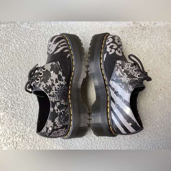 Dr Martens leopard spike leather platform shoes - Picture 4 of 11